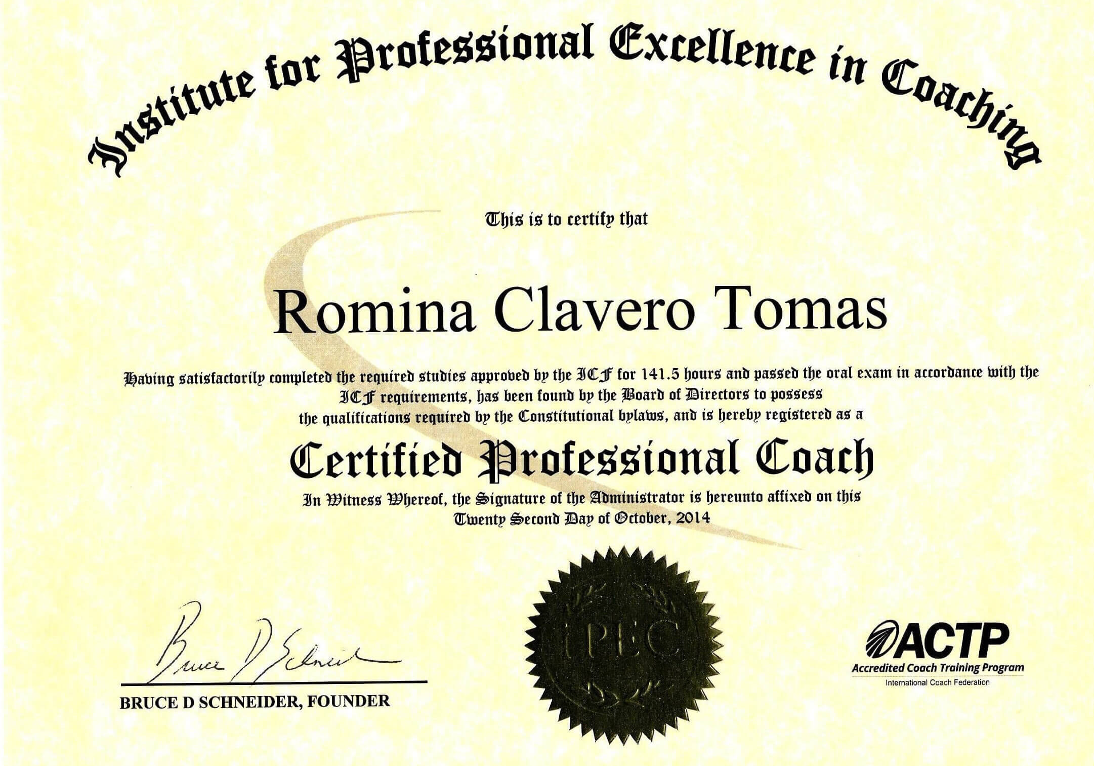 IPEC Coaching Certificate